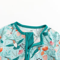 Hummingbird Bloom (Convertible Zip Footies) - BIG FRENCHIES