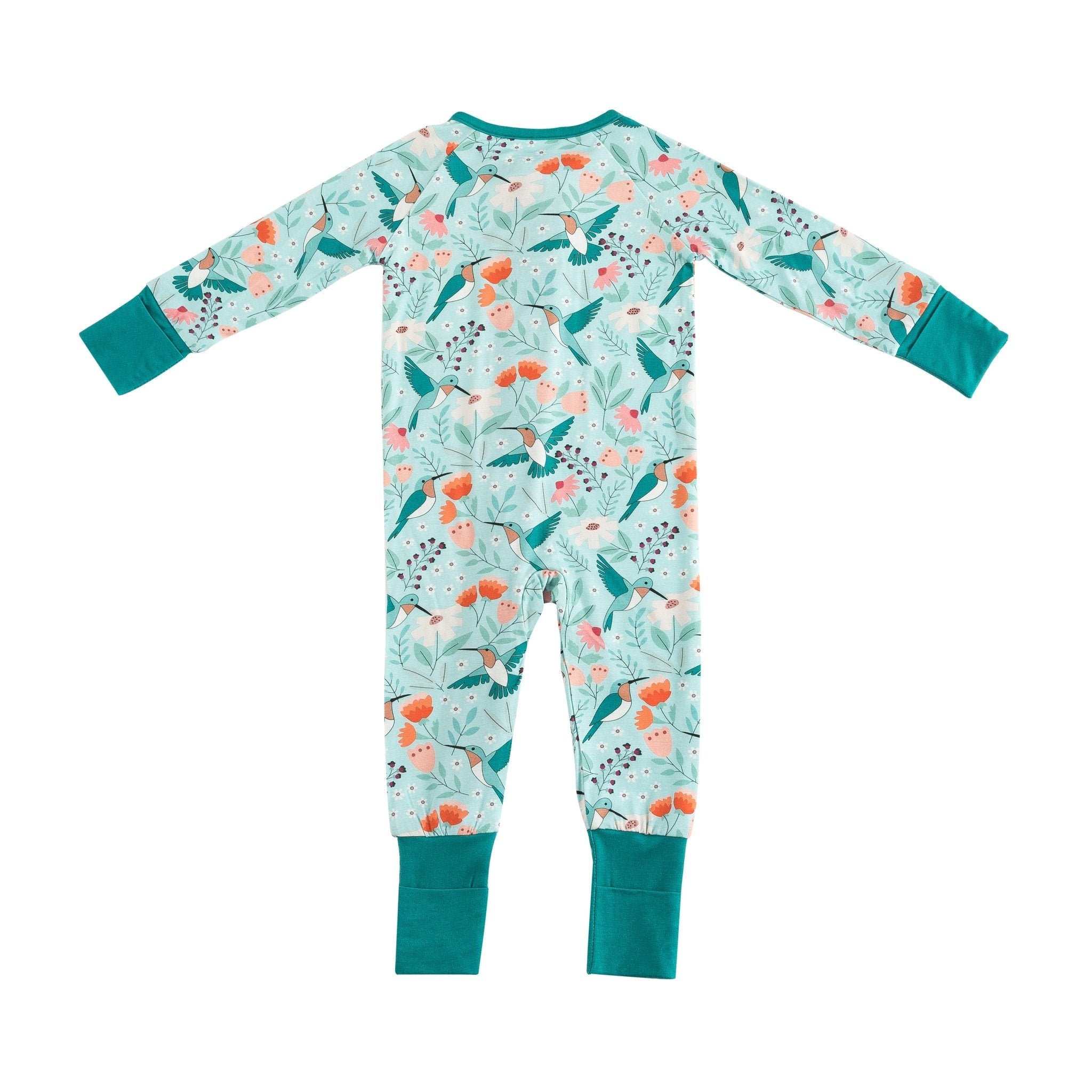 Hummingbird Bloom (Convertible Zip Footies) - BIG FRENCHIES