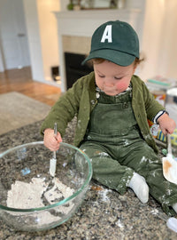 Hunter Green Letter Baseball Hat - BIG FRENCHIES