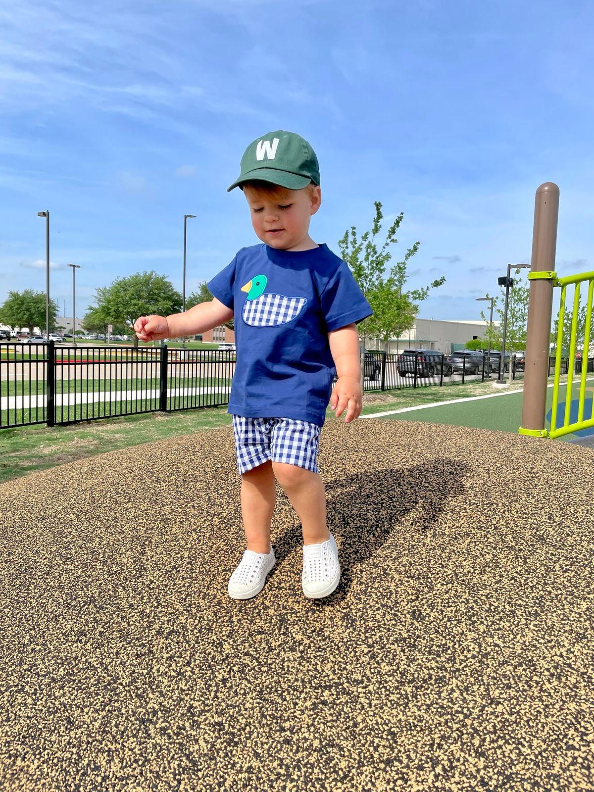 Hunter Green Letter Baseball Hat - BIG FRENCHIES