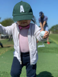 Hunter Green Letter Baseball Hat - BIG FRENCHIES
