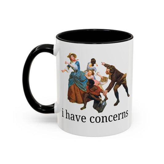 I Have Concerns Art History Coffee Mug: Mrs. Schuyler Burning Her Wheat Fields - BIG FRENCHIES