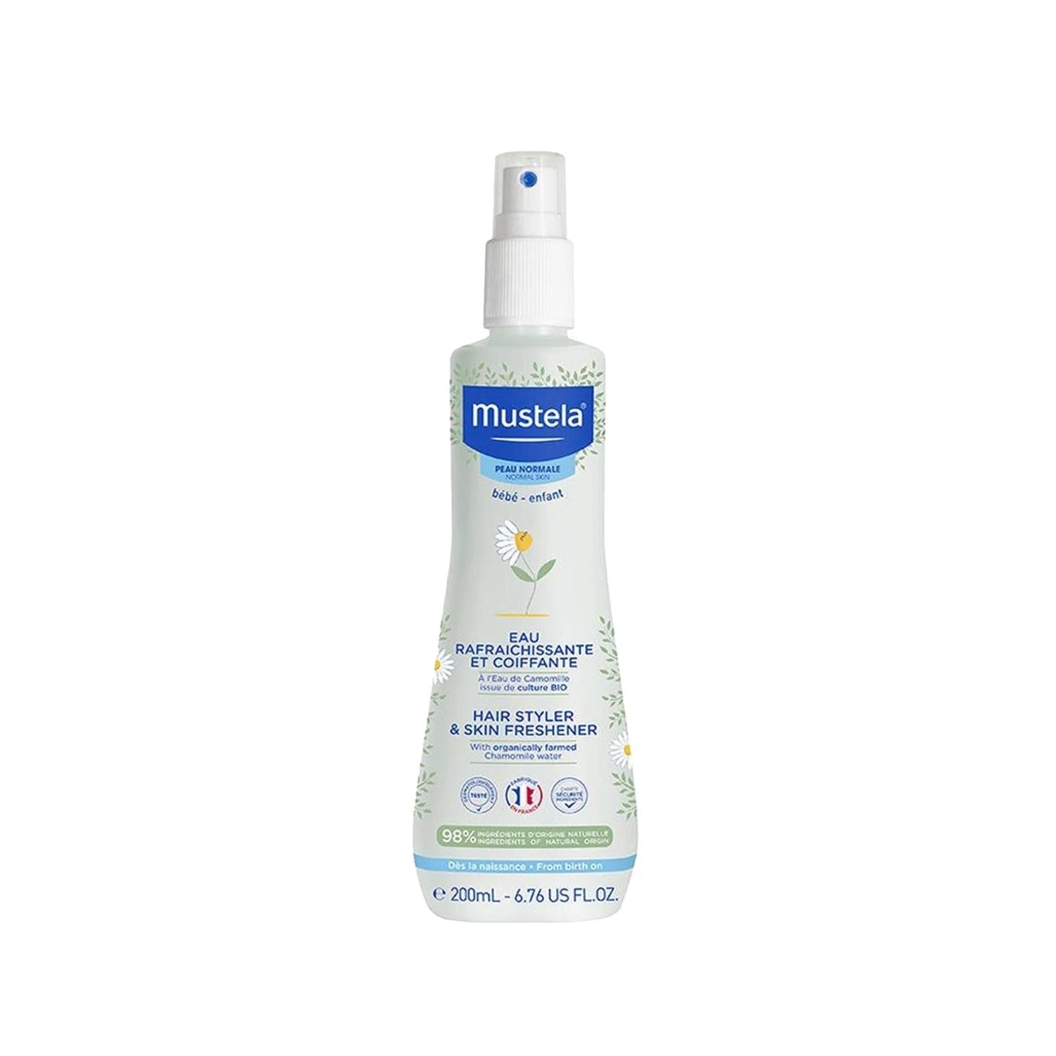 Mustela Refreshing Body Spray for Hair & Body - 200ml Gentle Styling & Refreshing Spray