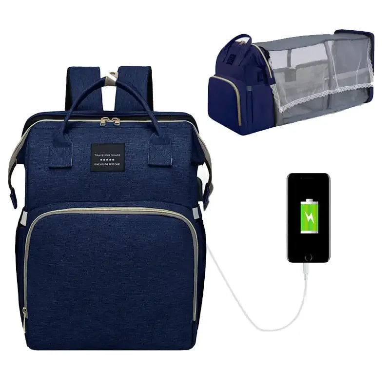 Baby Diaper Bag - Foldable Baby Bed - # BAGEG11610003 - BIG FRENCHIES