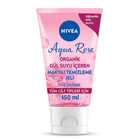 Nivea Aqua Rose Makeup Cleansing Gel - Hydrating, Gentle, Dermatologically Tested - 5.07 fl oz