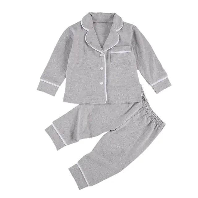 Cotton Two-Piece Pajama Set for Toddlers and Kids - # BAAA81810024