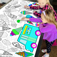 Ice Cream Coloring Tablecloth - BIG FRENCHIES