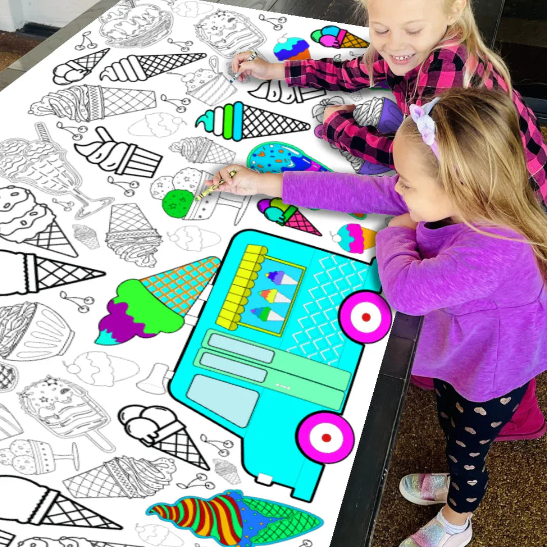 Ice Cream Coloring Tablecloth - BIG FRENCHIES