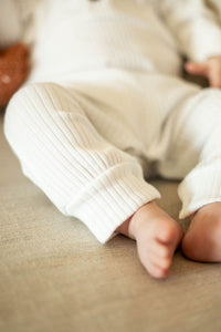 Organic Ruffle long sleeve romper