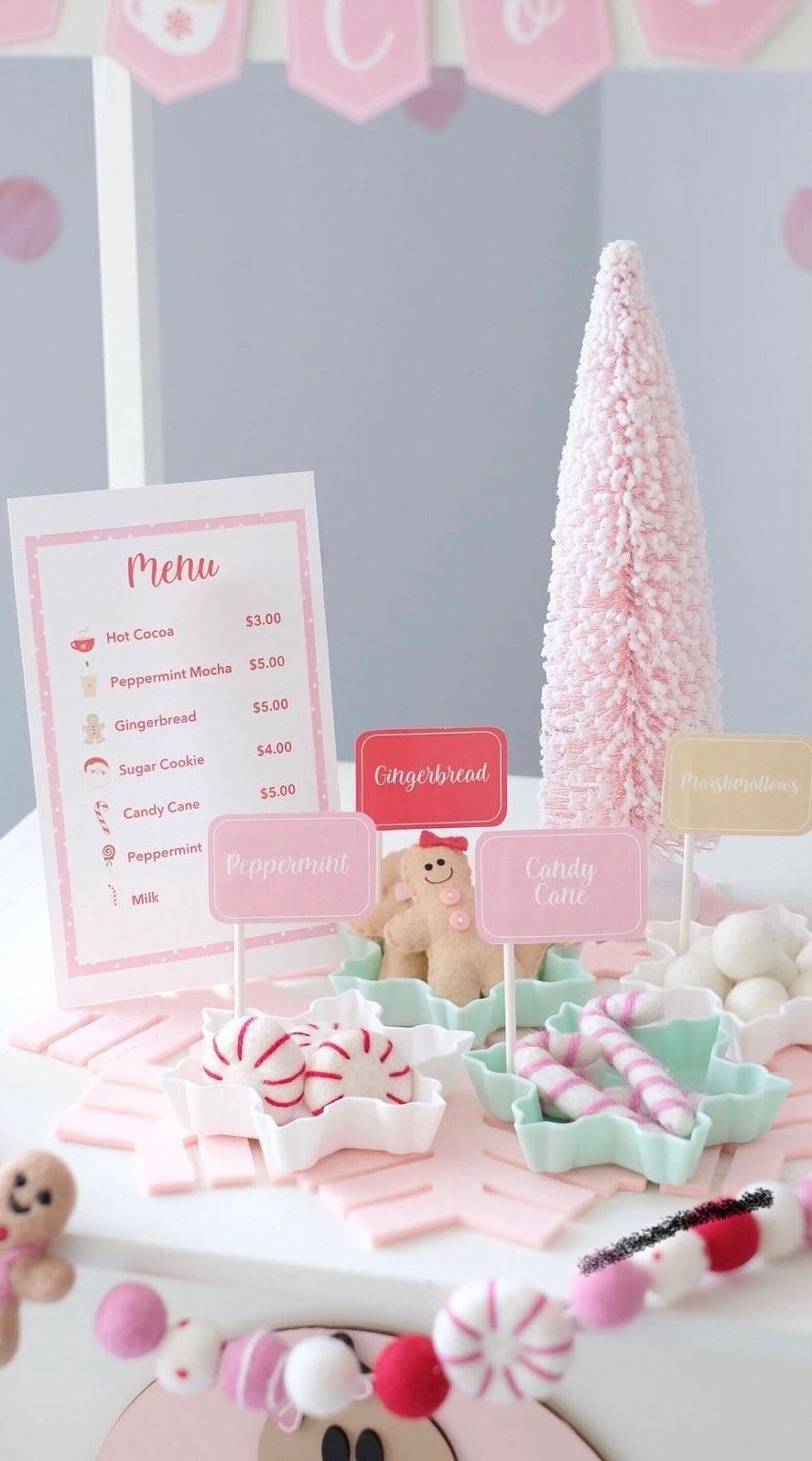 Pink & Red Hot Cocoa Dramatic Play Printables