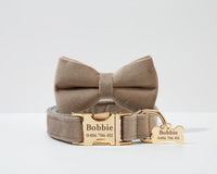 Personalized Light Grey Velvet Classic Set