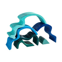 6 Pcs Wooden Water Wave Stacking Blocks - BIG FRENCHIES