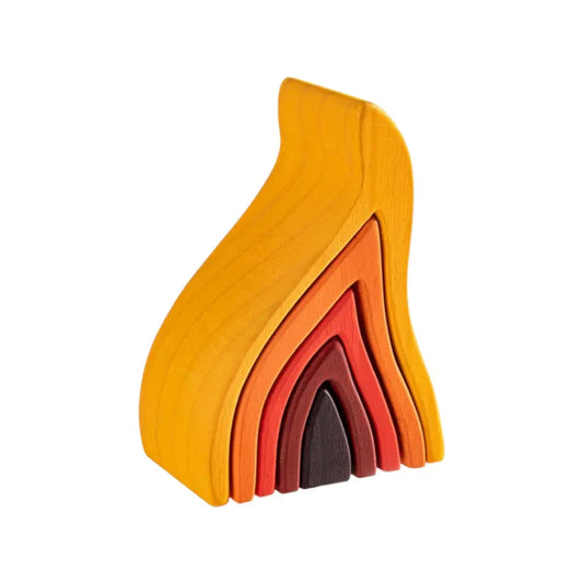 5 Pcs Wooden Fire Stacking Blocks - BIG FRENCHIES