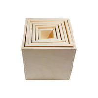 **Pre-order (Ships in 2-3 Weeks)**6 Pcs Natural Wooden Nesting Box Set - BIG FRENCHIES
