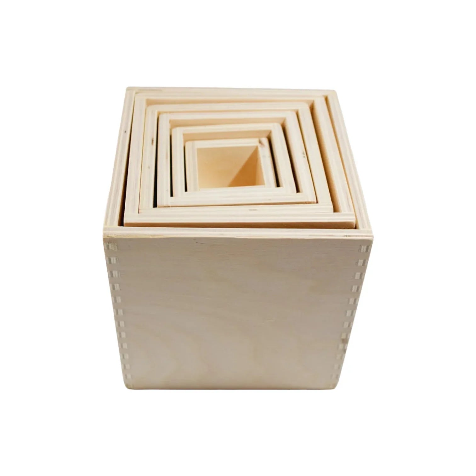 **Pre-order (Ships in 2-3 Weeks)**6 Pcs Natural Wooden Nesting Box Set - BIG FRENCHIES