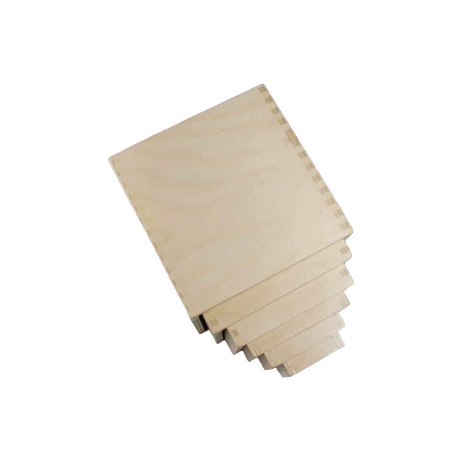 **Pre-order (Ships in 2-3 Weeks)**6 Pcs Natural Wooden Nesting Box Set - BIG FRENCHIES