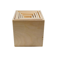 **Pre-order (Ships in 2-3 Weeks)**6 Pcs Natural Wooden Nesting Box Set - BIG FRENCHIES