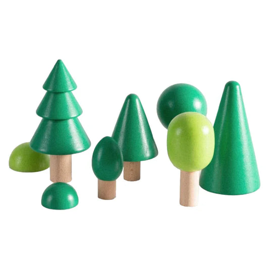 8 Pcs Wooden Trees Toy Set - BIG FRENCHIES
