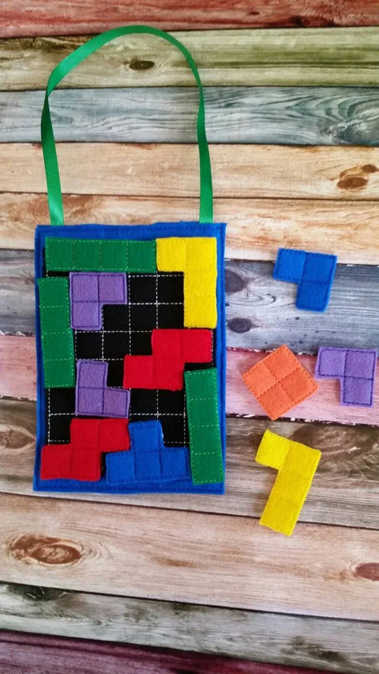Build Your Own Block Puzzle Board Quiet Activity Bag - Quiet Book Page - Fun Activity Bag - Learning - Educational - busy bag - classroom - BIG FRENCHIES