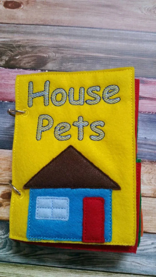 Quiet Book Toddler - mix and match - interactive quiet book - busy book - educational - gift for children - house pets - Animal - learning - BIG FRENCHIES