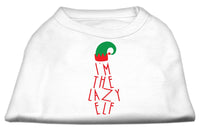 Christmas Pet Dog & Cat Shirt Screen Printed, "I'm The Lazy Elf"