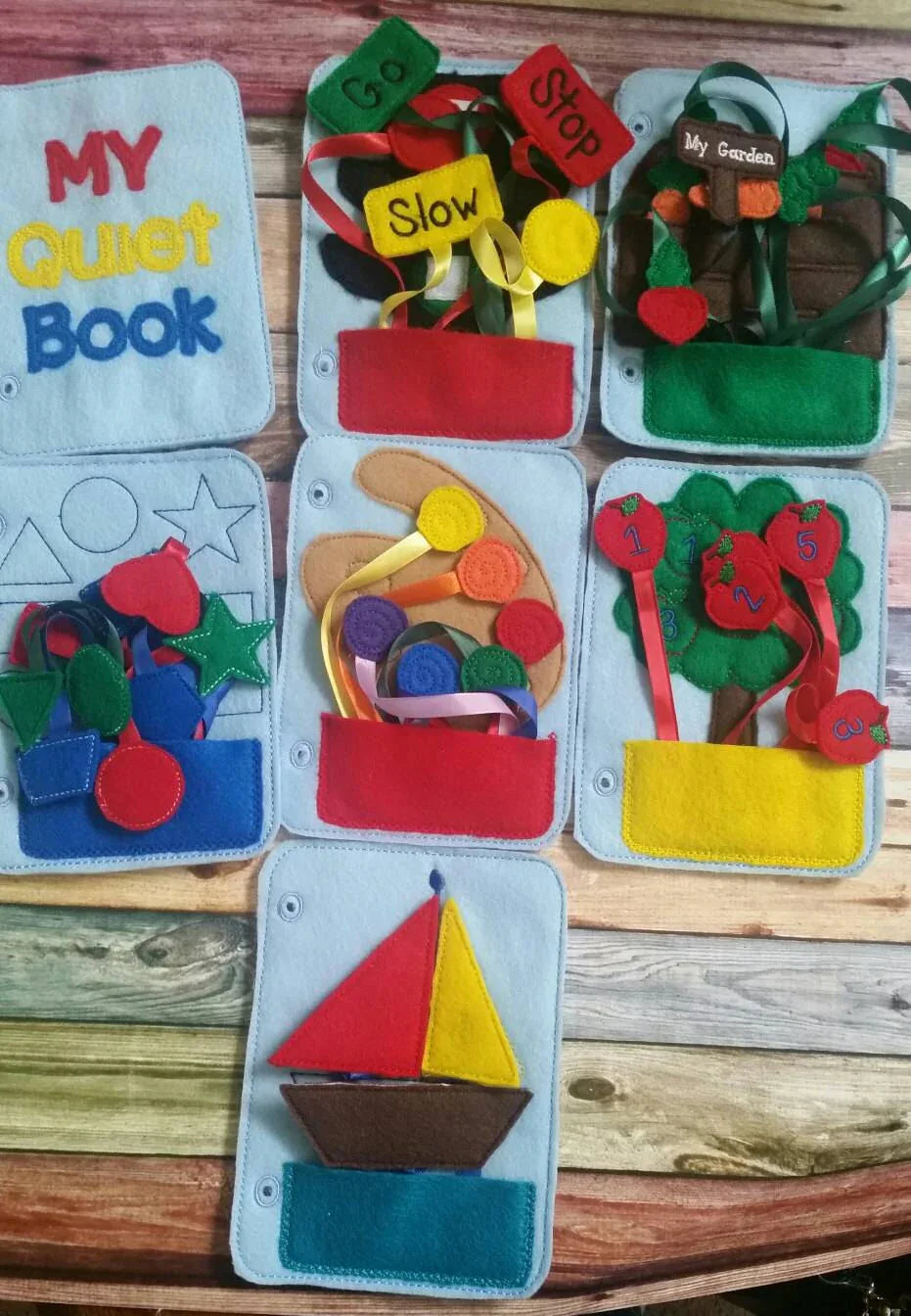 Toddler quiet book- quiet book pages - stoplight - car light - semsoy - Build your own quiet book - coordination - busy book - activity book - BIG FRENCHIES