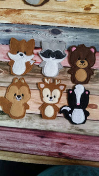 Forest animal - finger puppet - woodland animal - puppet show- quiet toy - party favor - animal - children -educational - pretend play - BIG FRENCHIES