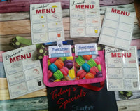 Waitress play set - Restaurant toys - Restaurant play set - pretend restaurant - pretend menus - pretend play - play kitchen- pocket apron - BIG FRENCHIES