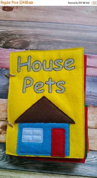 Quiet Book Toddler - mix and match - interactive quiet book - busy book - educational - gift for children - house pets - Animal - learning - BIG FRENCHIES