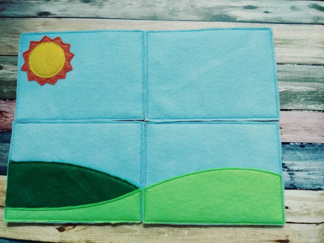 Felt Farm - Playset - felt board - Quiet toy - Learning - Educational Toy - Barn - Farm Animals - farm play set - pretend play - eieio - BIG FRENCHIES
