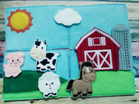Felt Farm - Playset - felt board - Quiet toy - Learning - Educational Toy - Barn - Farm Animals - farm play set - pretend play - eieio - BIG FRENCHIES