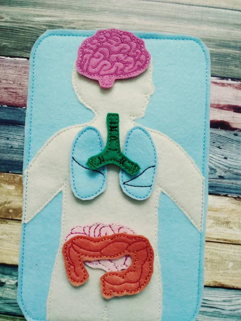 Anatomy board - felt board with 15 organ pieces - learning board - Medical Play Set - human body - busy board - quiet book page - activity - BIG FRENCHIES