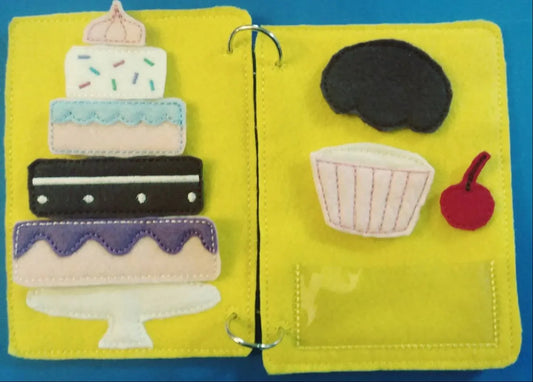 Road trip book for kids - Quiet book page - felt cake - felt toy - busy book page - activity book page - road trip activity page - BIG FRENCHIES