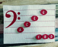 Learn How To Read Music - Quiet game board - music teacher tool- Felt Music Game - Movable Music Notes - bass clef - Music Scale - learning - BIG FRENCHIES