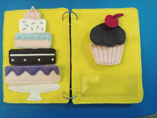 Road trip book for kids - Quiet book page - felt cake - felt toy - busy book page - activity book page - road trip activity page - BIG FRENCHIES