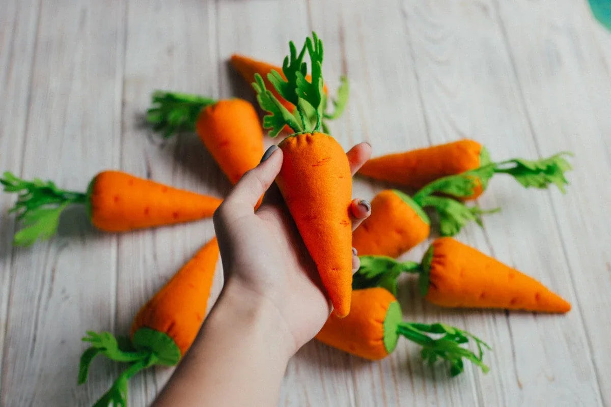 Carrot play food, felt food vegetables - BIG FRENCHIES