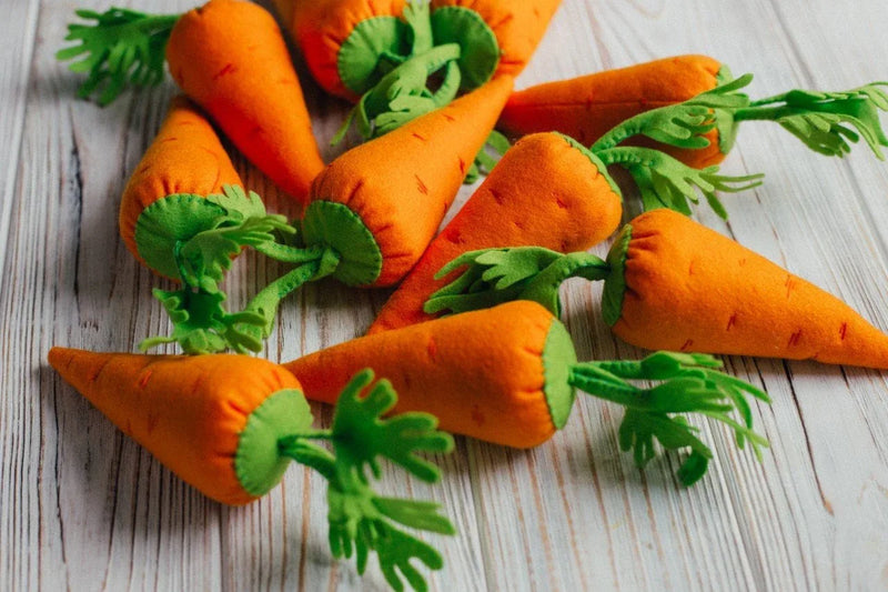 Carrot play food, felt food vegetables - BIG FRENCHIES
