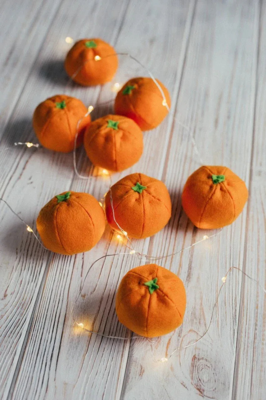 Mandarin / Tangerine orange citrus felt fruit - BIG FRENCHIES