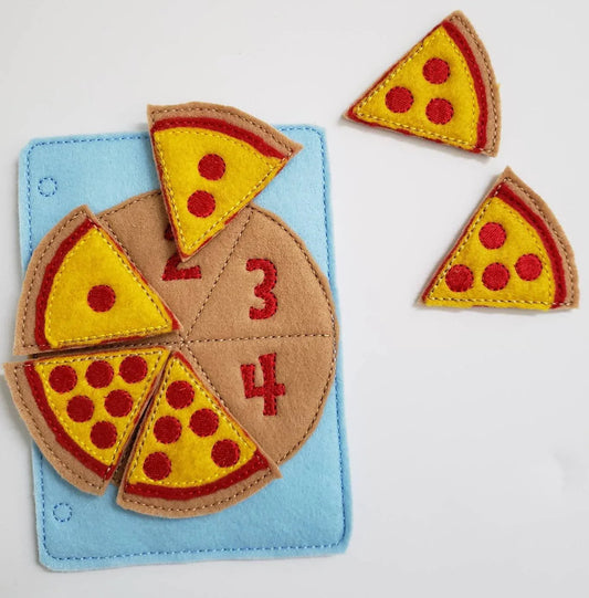 Learn to count - felt pizza counting quiet book page - number match - quiet book page - busy book - BIG FRENCHIES