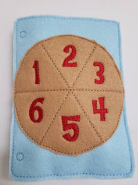 Learn to count - felt pizza counting quiet book page - number match - quiet book page - busy book - BIG FRENCHIES