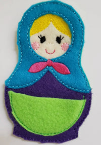 Felt nesting doll quiet book page - toddler quiet book page - stacking dolls - activity page - busy book page - BIG FRENCHIES