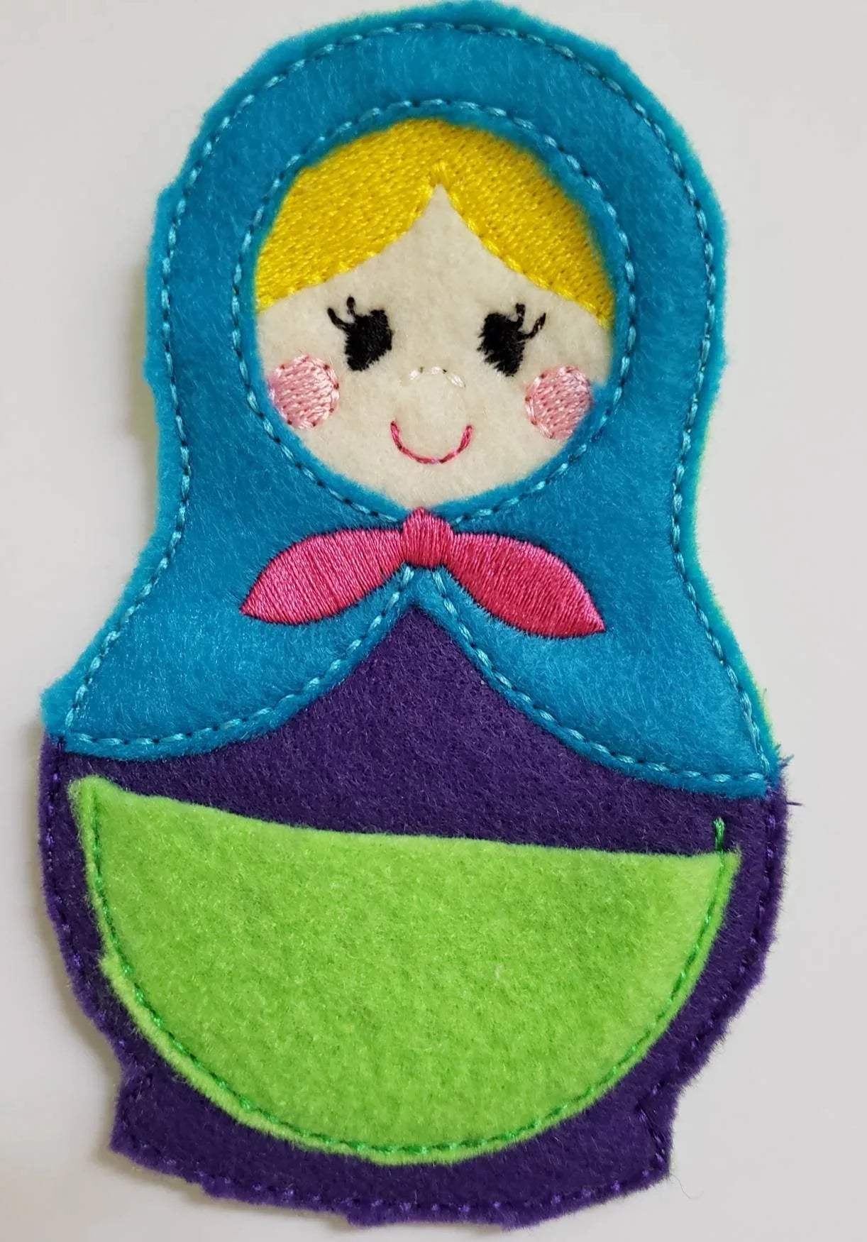 Felt nesting doll quiet book page - toddler quiet book page - stacking dolls - activity page - busy book page - BIG FRENCHIES
