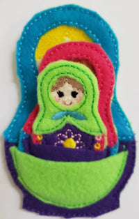 Felt nesting doll quiet book page - toddler quiet book page - stacking dolls - activity page - busy book page - BIG FRENCHIES