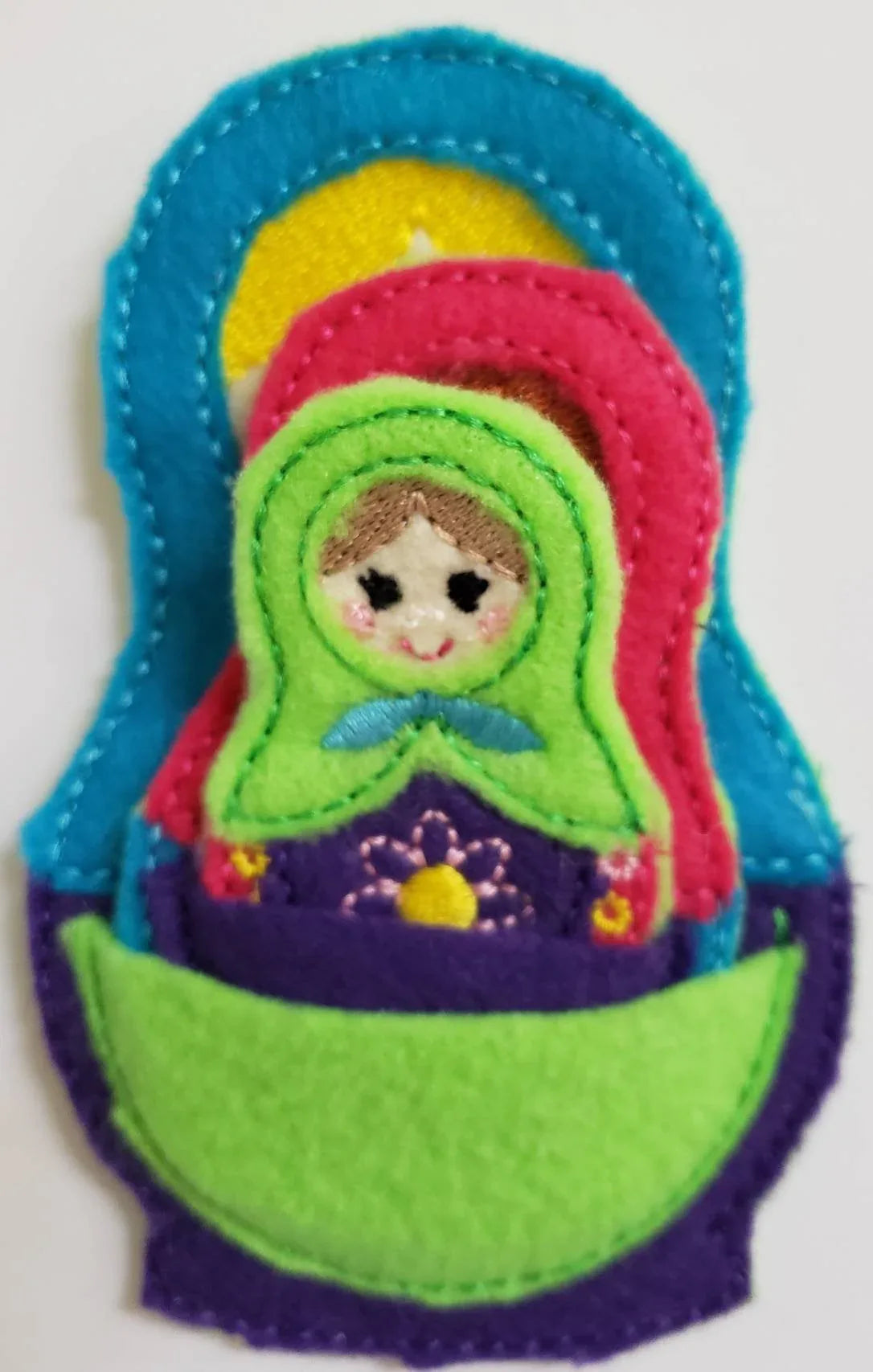 Felt nesting doll quiet book page - toddler quiet book page - stacking dolls - activity page - busy book page - BIG FRENCHIES