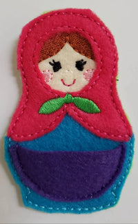 Felt nesting doll quiet book page - toddler quiet book page - stacking dolls - activity page - busy book page - BIG FRENCHIES