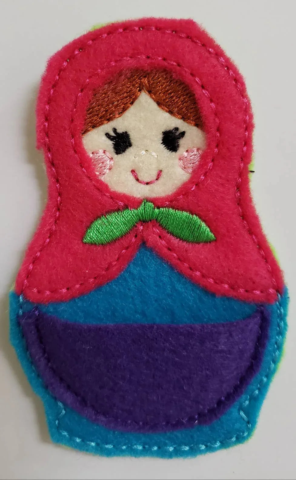 Felt nesting doll quiet book page - toddler quiet book page - stacking dolls - activity page - busy book page - BIG FRENCHIES