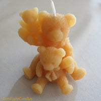 Teddy Bear Family Beeswax Candle - BIG FRENCHIES