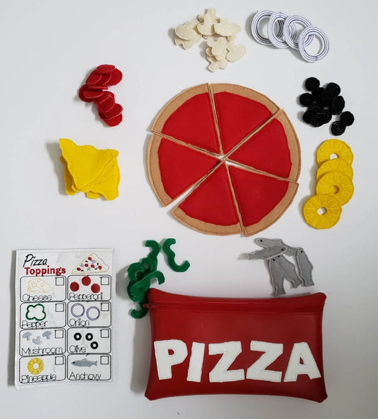 Felt Food Pizza - pretend play Pizza Restaurant play set - felt food - pretend play - build your own - BIG FRENCHIES