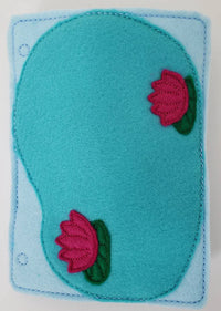 Felt dog finger puppet quiet book page - activity page - busy book - learning page - BIG FRENCHIES