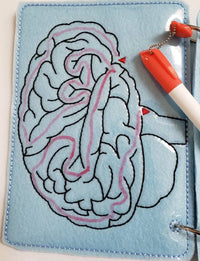 Human Brain puzzle quiet book page - brain maze - learning board - Medical Play Set - human body - busy board education - BIG FRENCHIES
